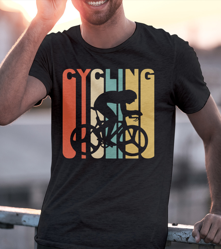 Cycling Retro 1970's Style Cyclist T-Shirt