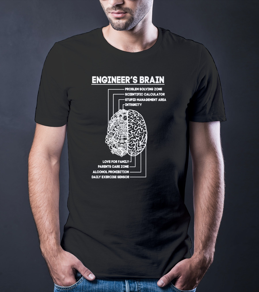 Engineer's Brain Problem Solving Scientific Calculator Love For Family Daily Exercise Sensor T-Shirt