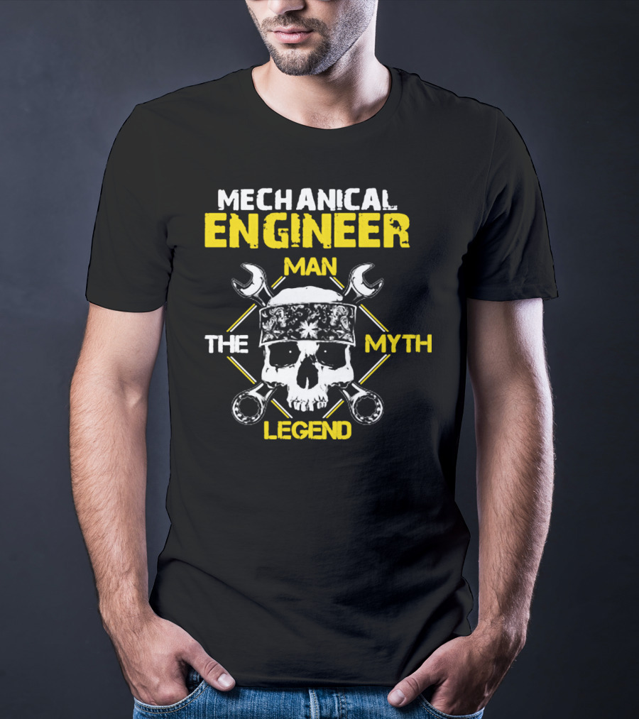 Mechanical Engineer Man The Myth The Legend Skull Wrenches Bandana T-Shirt