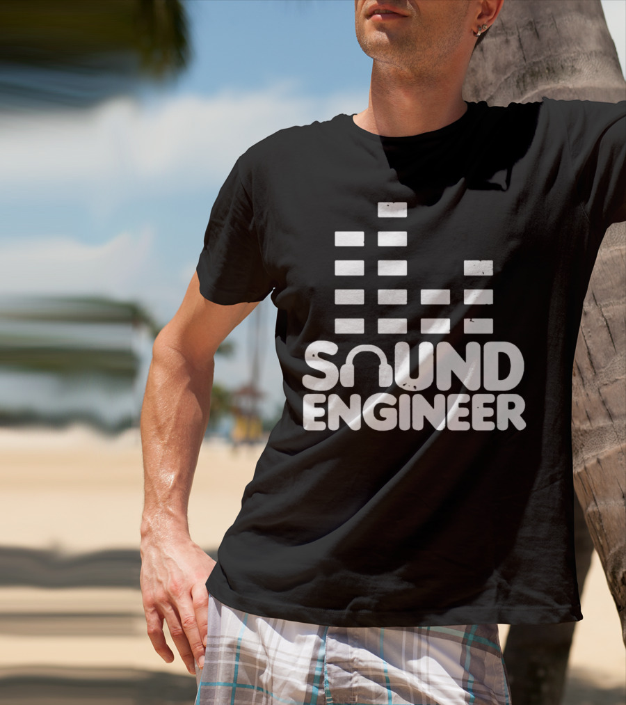 Sound Engineer Equalizer Headphone T-Shirt