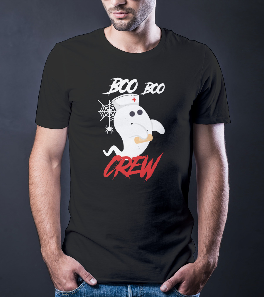 Boo Boo Crew Halloween Nurse Ghost Costume T-Shirt