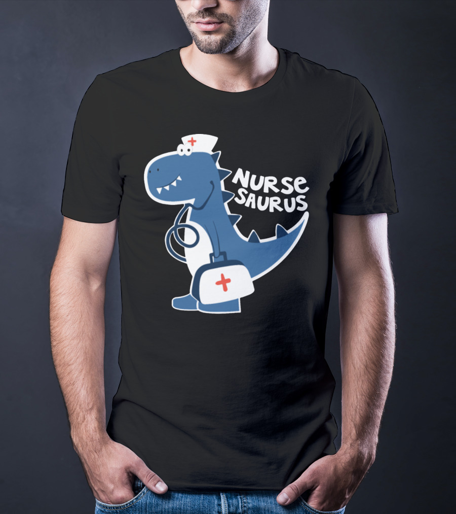 Nurse Saurus With Stethoscope And Medical Bag T-Shirt