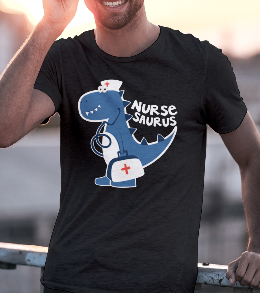 Nurse Saurus With Stethoscope And Medical Bag T-Shirt