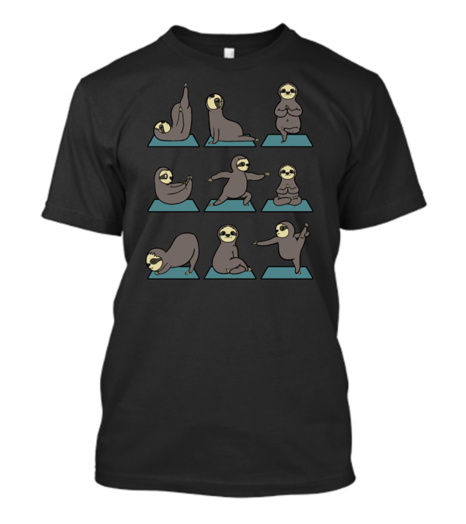 Sloth Yoga Poses Cool Namaste Gymnastic Funny Pose T-Shirt