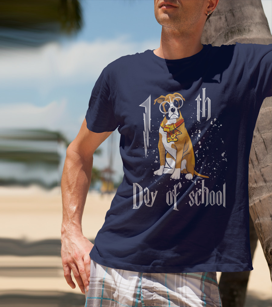 1th Day Of School Boxer Dog T-Shirt