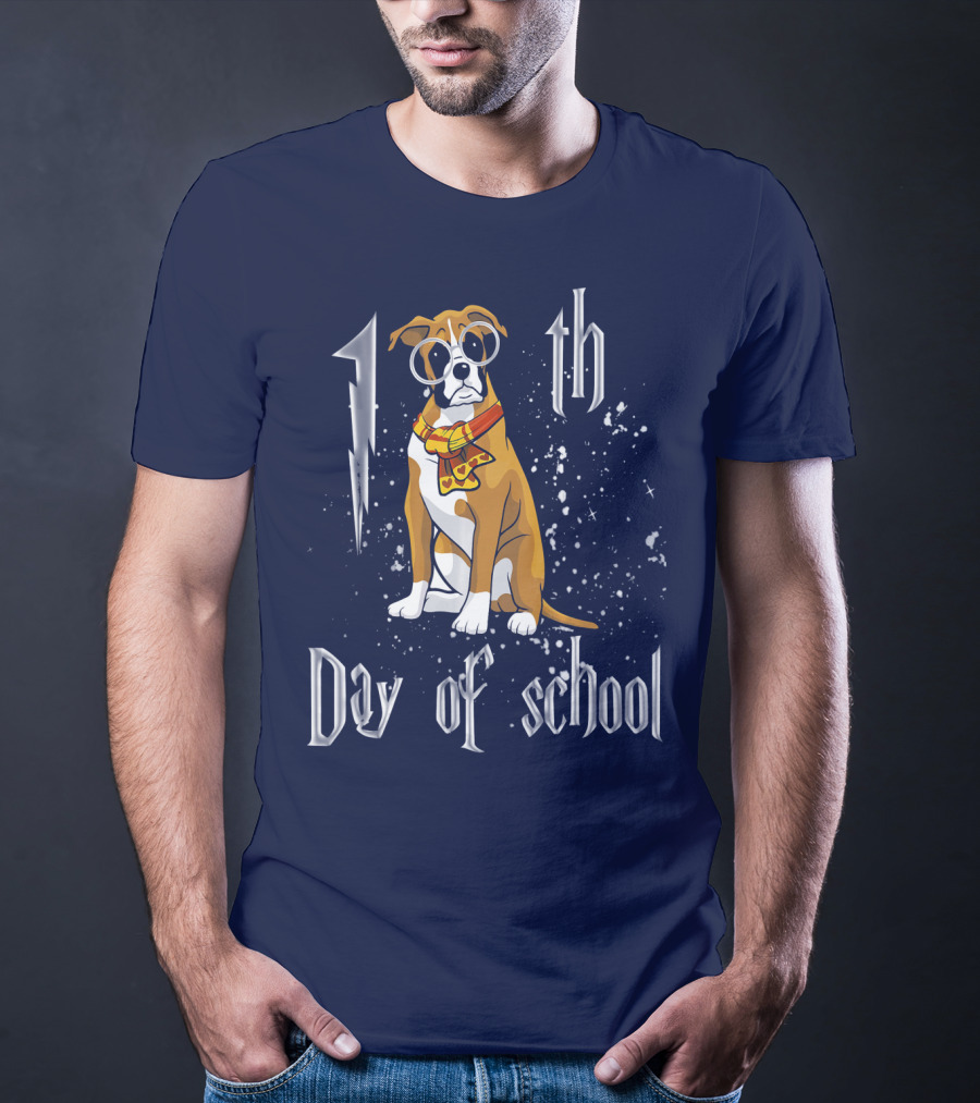 1th Day Of School Boxer Dog T-Shirt