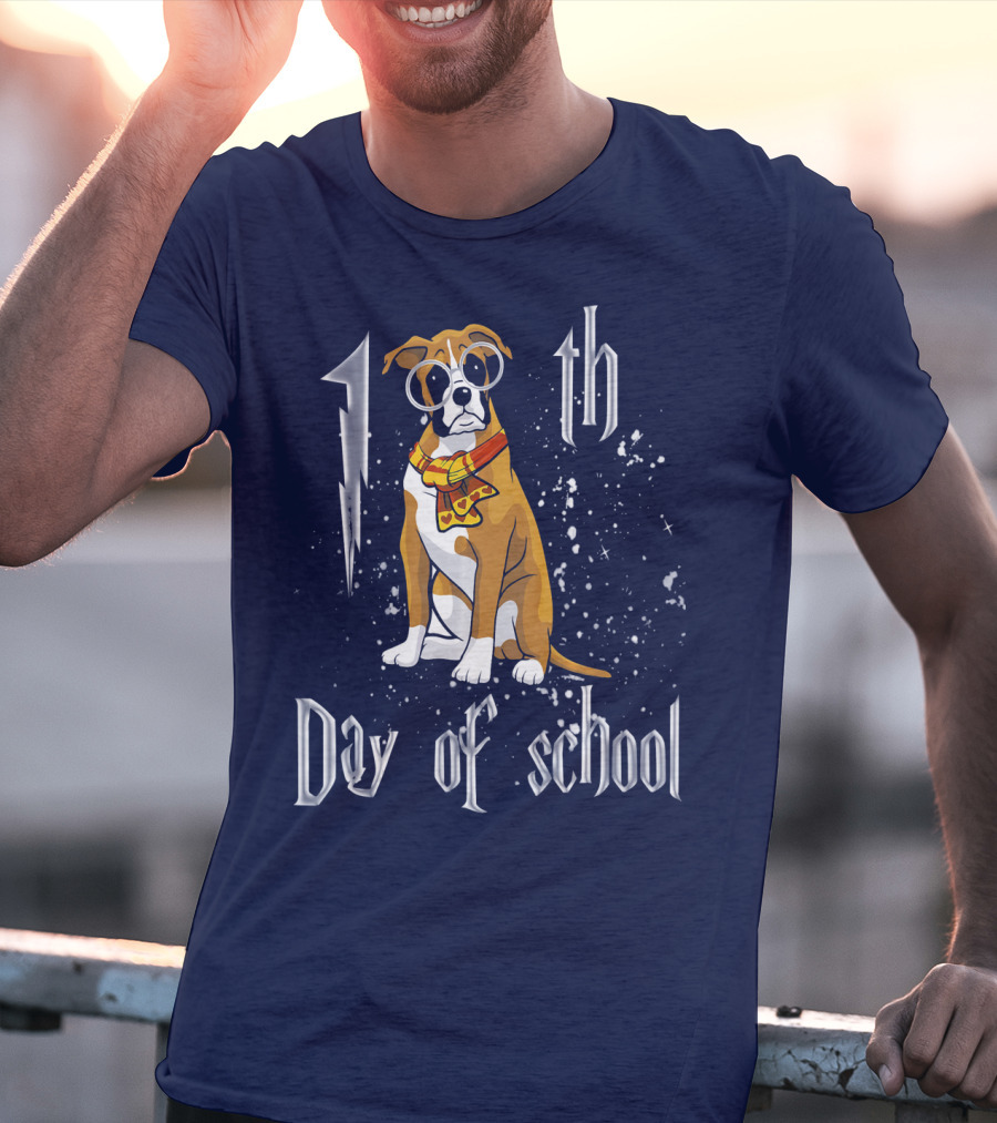 1th Day Of School Boxer Dog T-Shirt