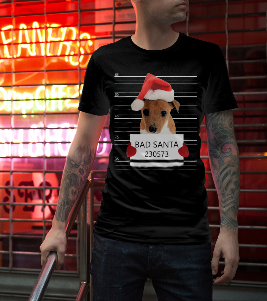 Bad Santa Jack Russell Mugshot 230573 T-Shirt