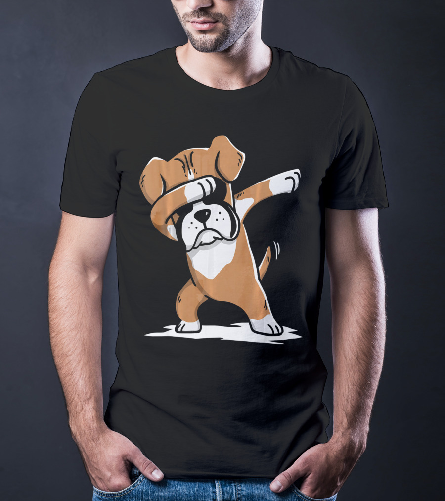 Boxer Dabbing Funny Dog Dab Move Playful Pose T-Shirt