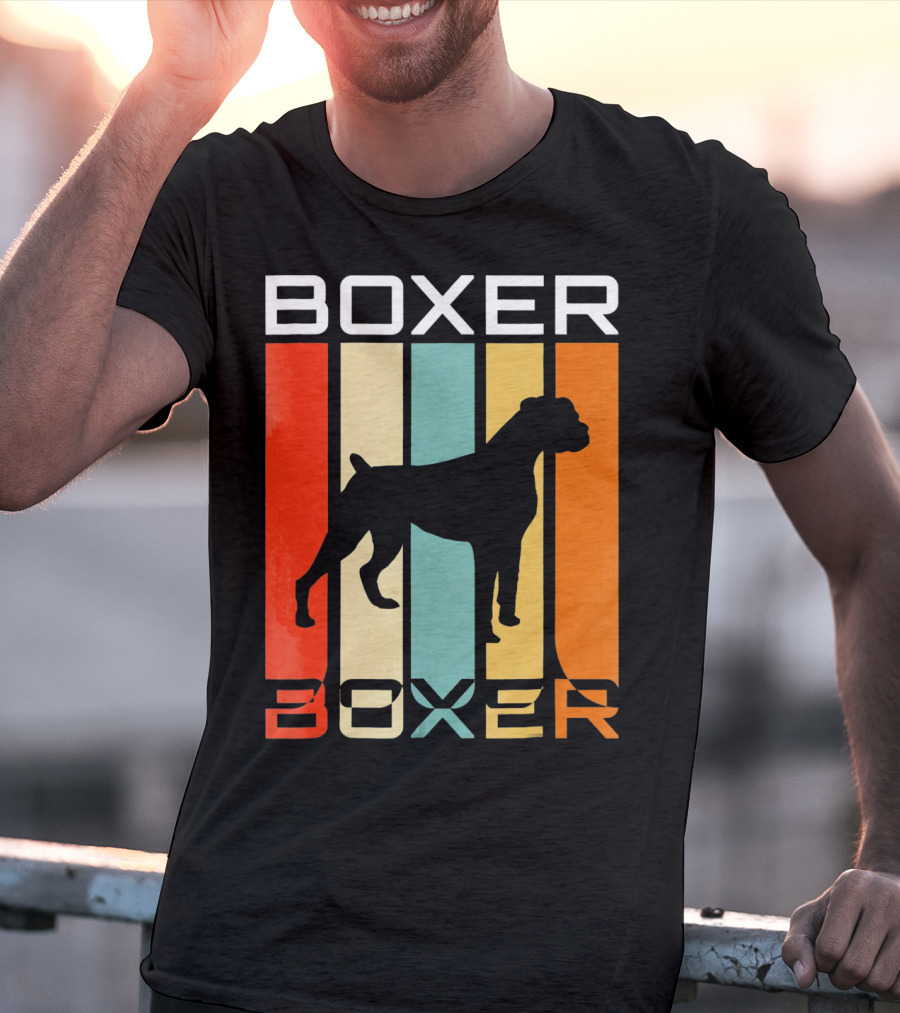 Boxer Dog Retro 70s Vintage Boxer T-Shirt
