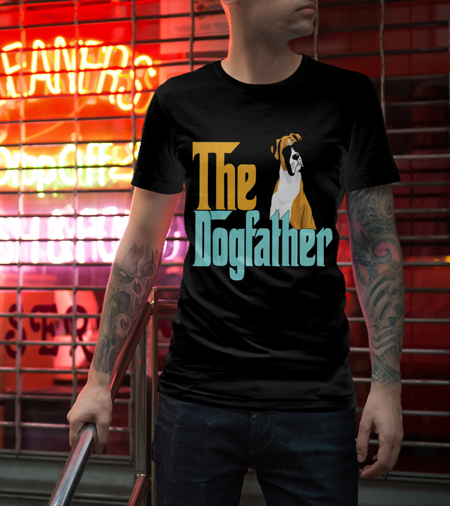 The Dogfather Boxer Vintage Funny T-Shirt