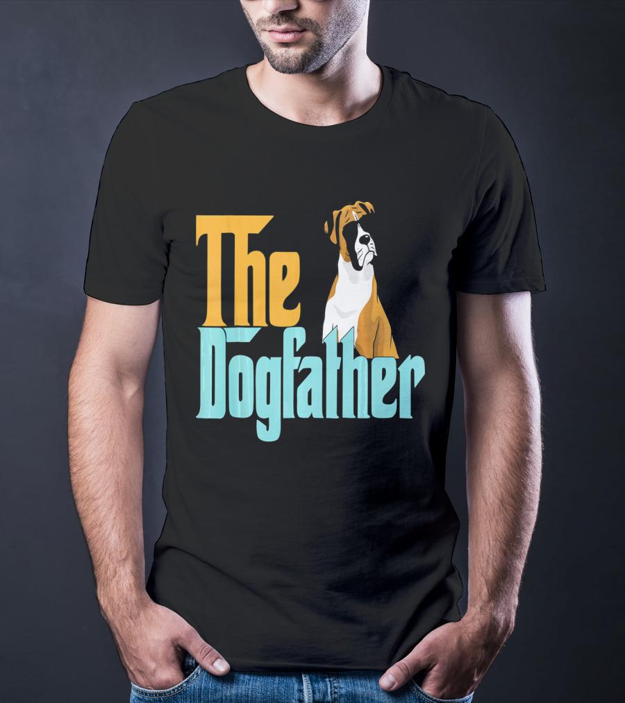 The Dogfather Boxer Vintage Funny T-Shirt