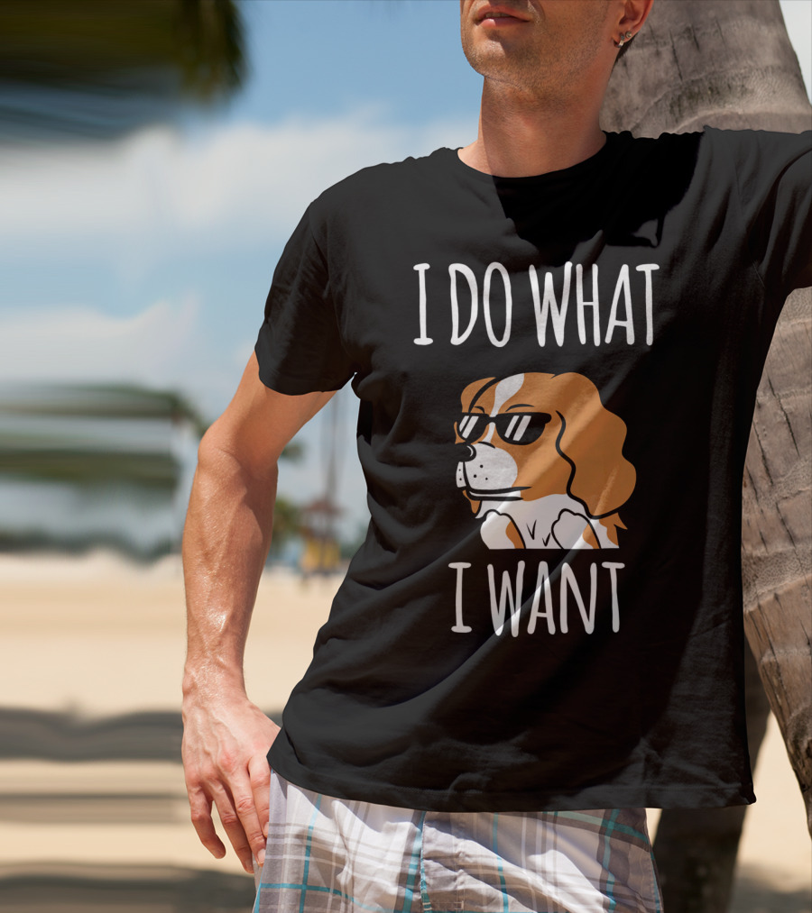 Cavalier King Charles Spaniel I Do What I Want Sunglasses T-Shirt