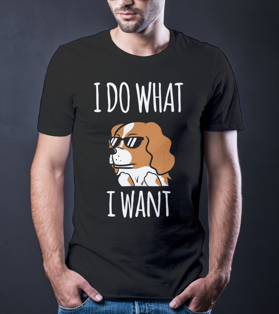 Cavalier King Charles Spaniel I Do What I Want Sunglasses T-Shirt