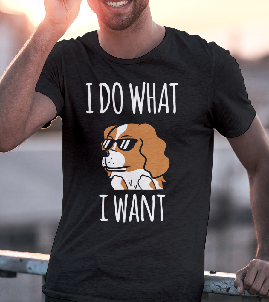 Cavalier King Charles Spaniel I Do What I Want Sunglasses T-Shirt