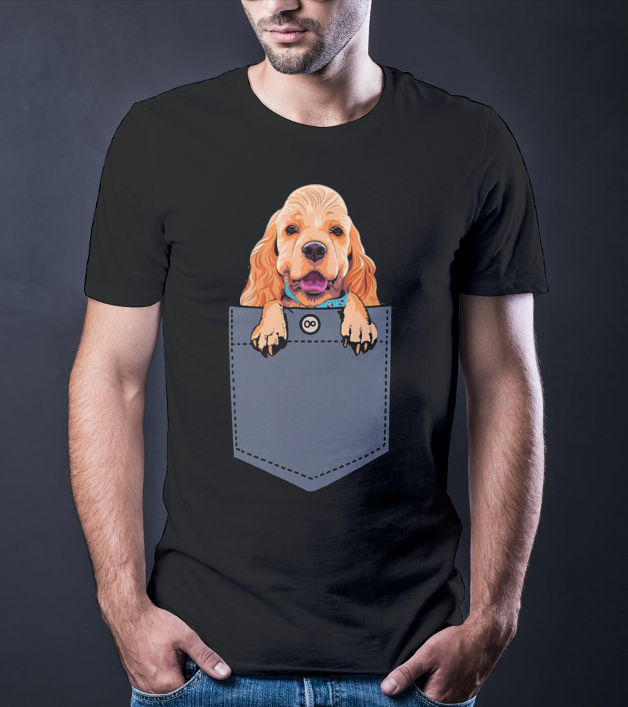 Cocker Spaniel Dog In Your Pocket Cute Canine Companion T-Shirt