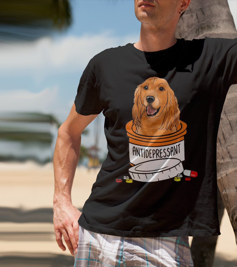 Cocker Spaniel Antidepressant Medicine In Pill Bottle T-Shirt