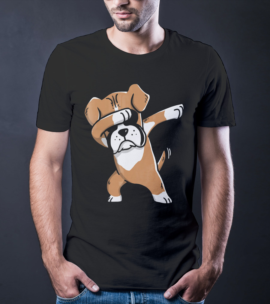 Dabbing Boxer Dog Kids Boxer Dog T-Shirt