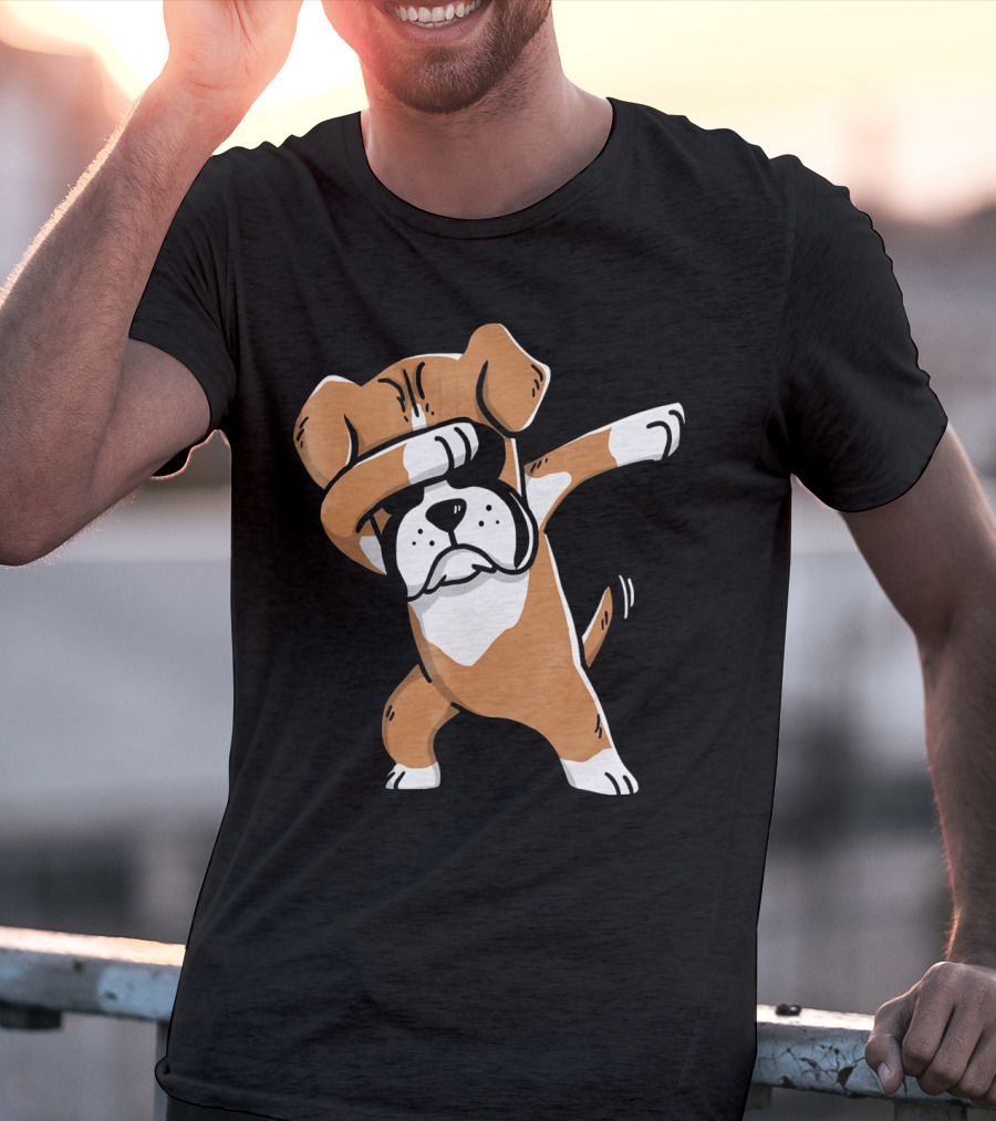 Dabbing Boxer Dog Kids Boxer Dog T-Shirt