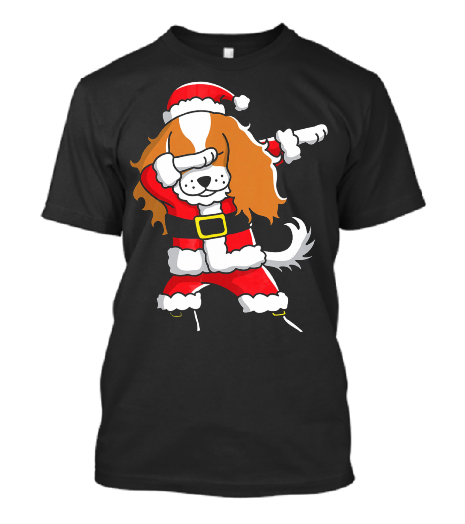 Santa Dabbing Cavalier King Charles Spaniel T-Shirt