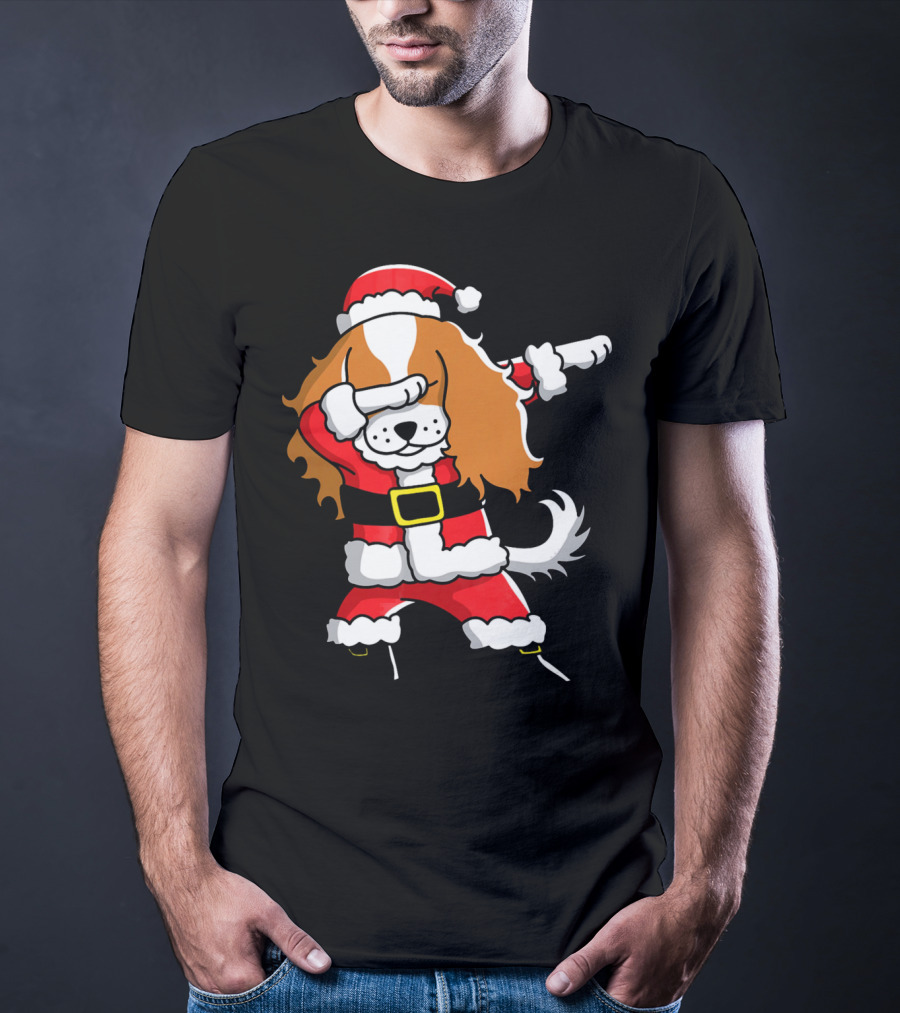 Santa Dabbing Cavalier King Charles Spaniel T-Shirt