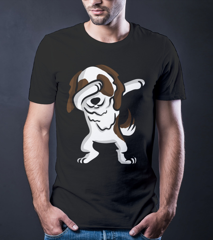 Dabbing Shih Tzu Dog Dab Pose Cartoon T-Shirt