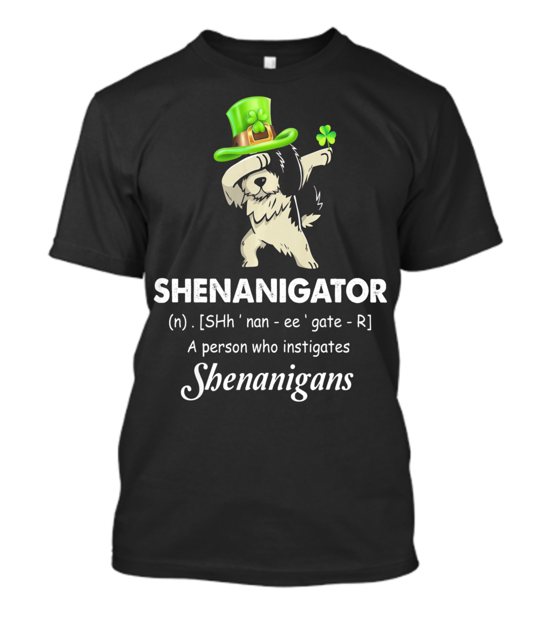 Shenanigator Dabbing Shih Tzu Definition Patricks T-Shirt