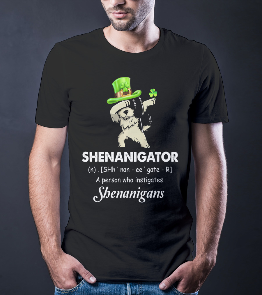 Shenanigator Dabbing Shih Tzu Definition Patricks T-Shirt