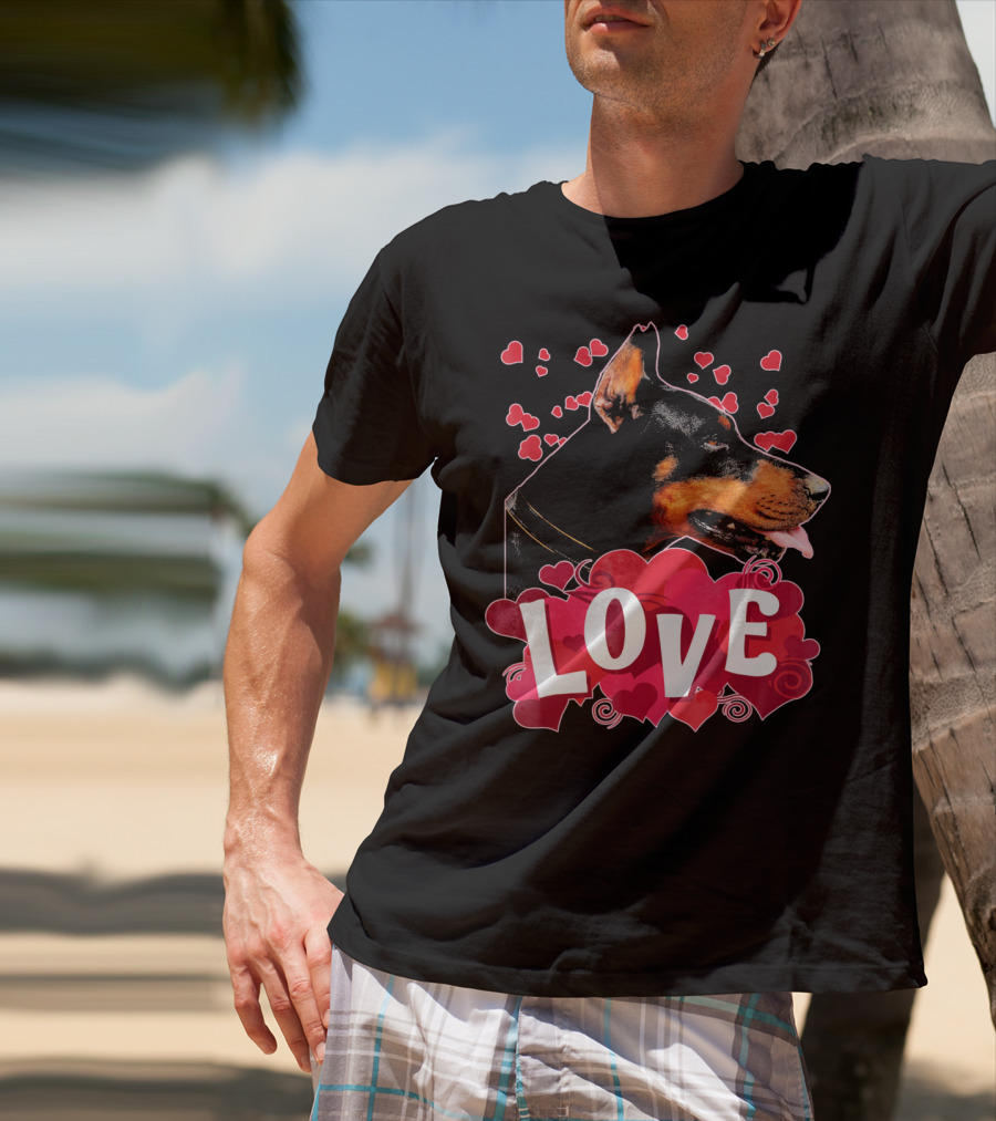LOVE Doberman Pincher Dog T-Shirt