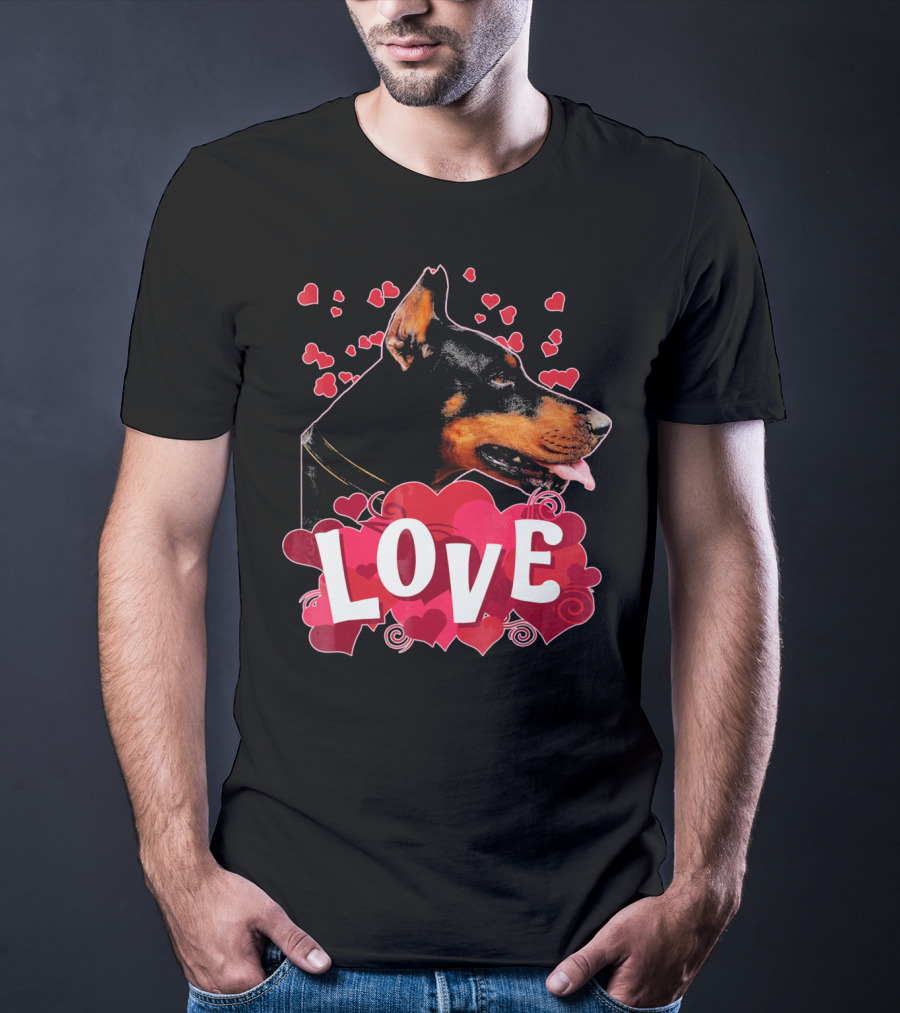 LOVE Doberman Pincher Dog T-Shirt