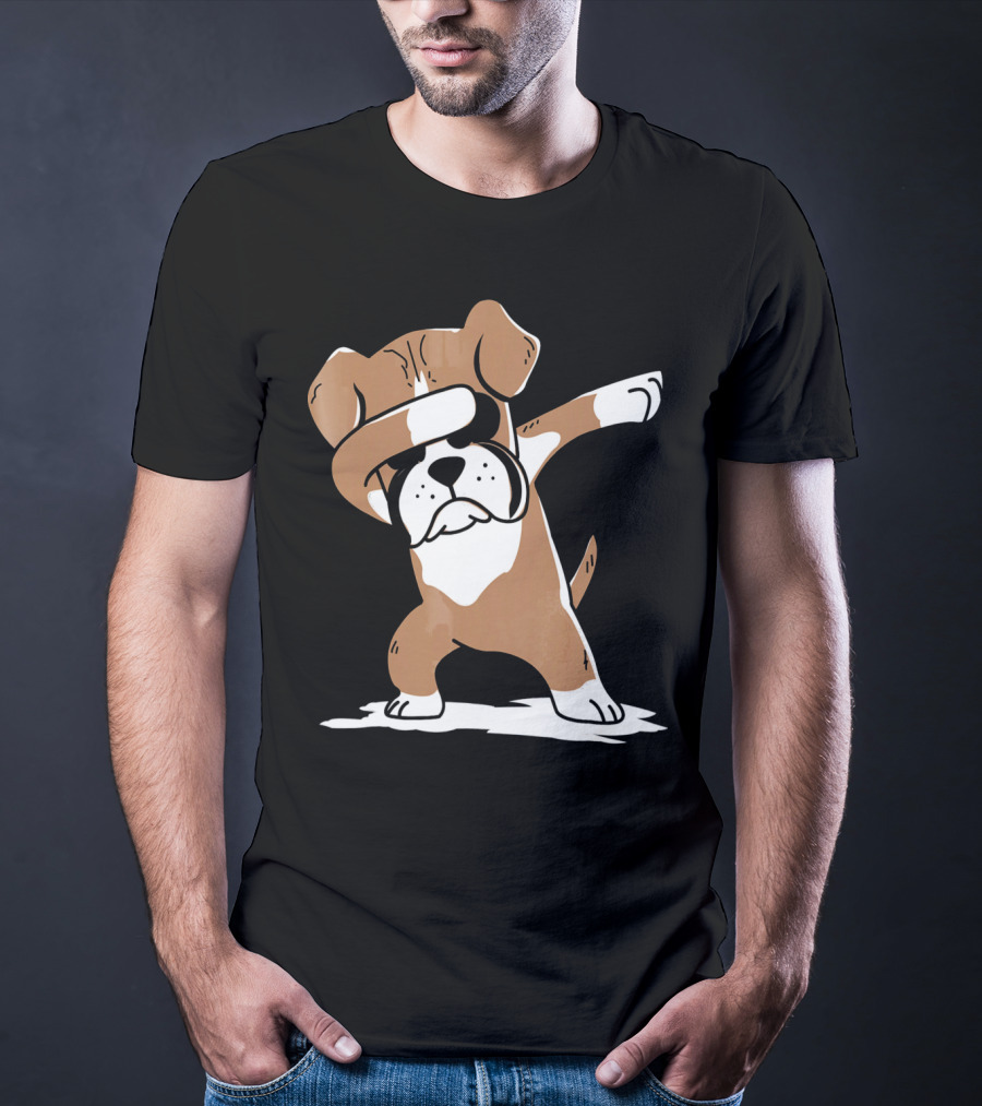 Funny Boxer Dog Dabbing T-Shirt