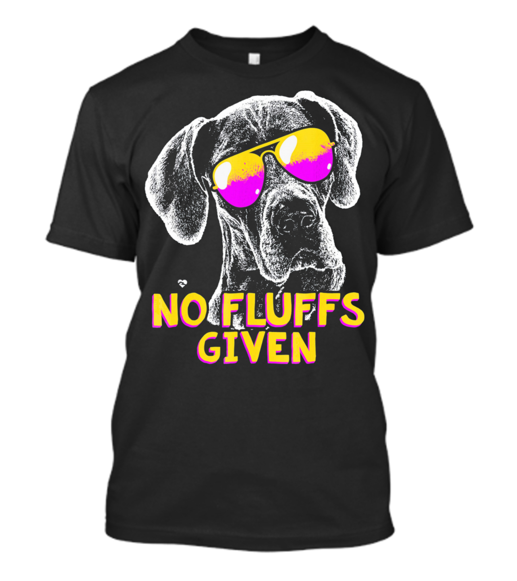 No Fluffs Given Great Dane Sunglasses T-Shirt