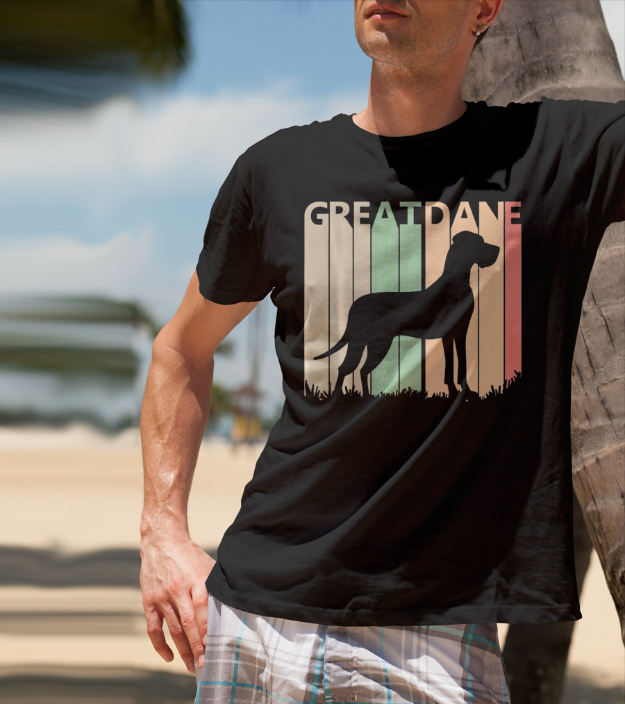 Great Dane Valentine Vintage Silhouette For Him T-Shirt
