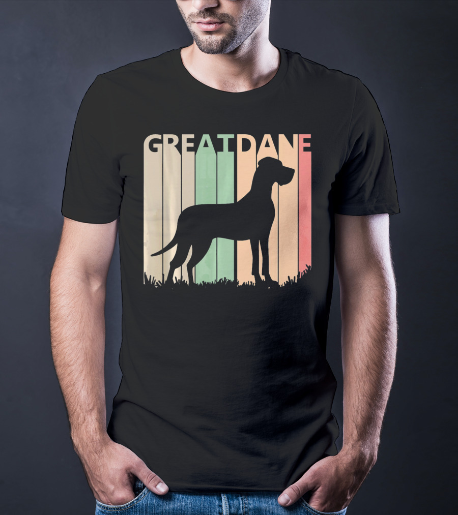 Great Dane Valentine Vintage Silhouette For Him T-Shirt