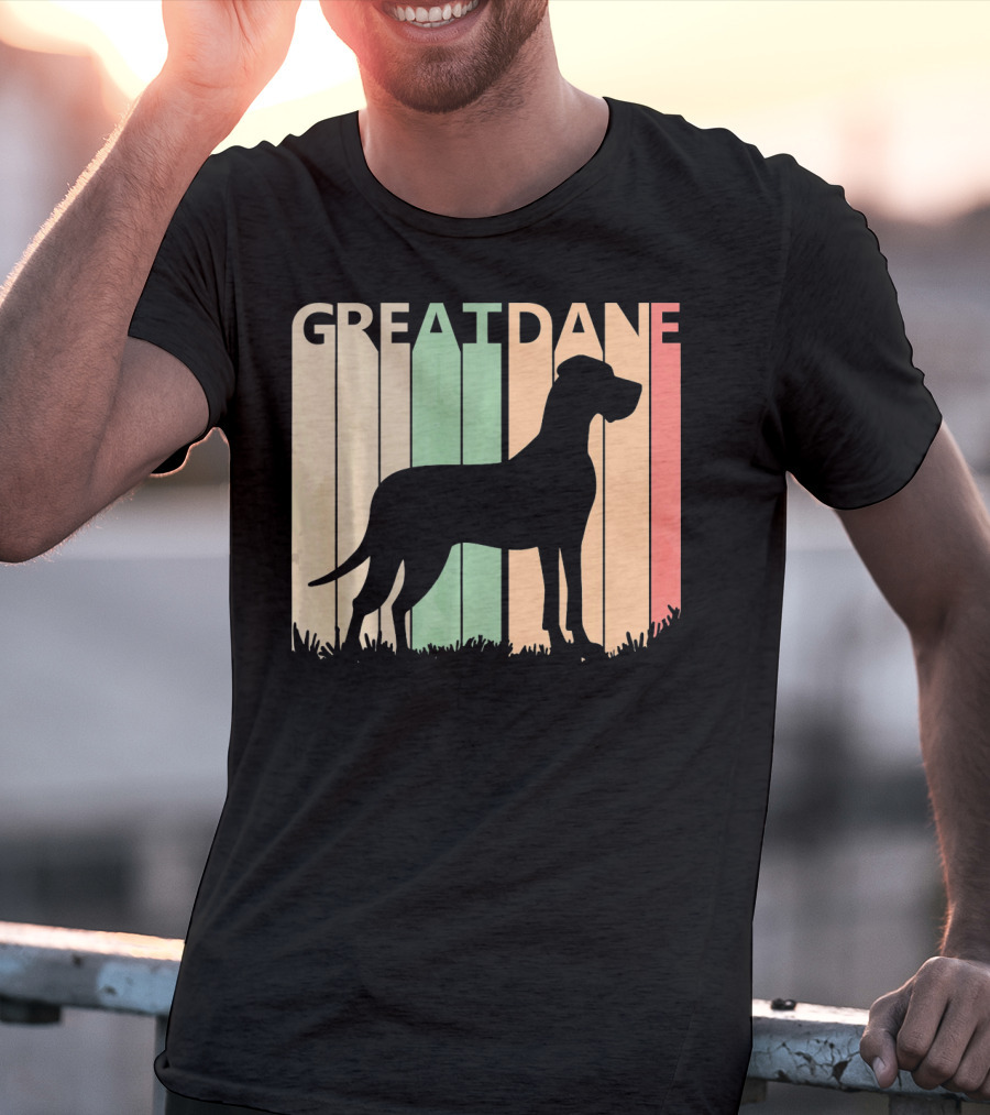 Great Dane Valentine Vintage Silhouette For Him T-Shirt