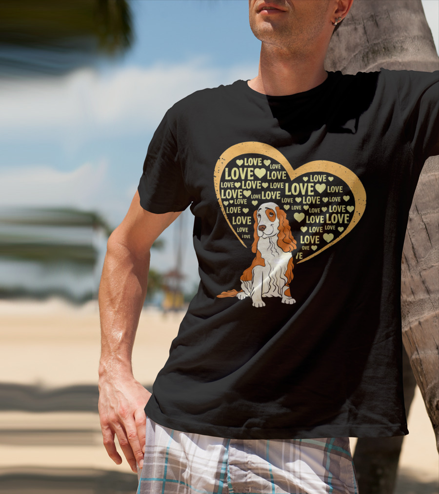 I Love Cocker Spaniel Dog Heart Love T-Shirt