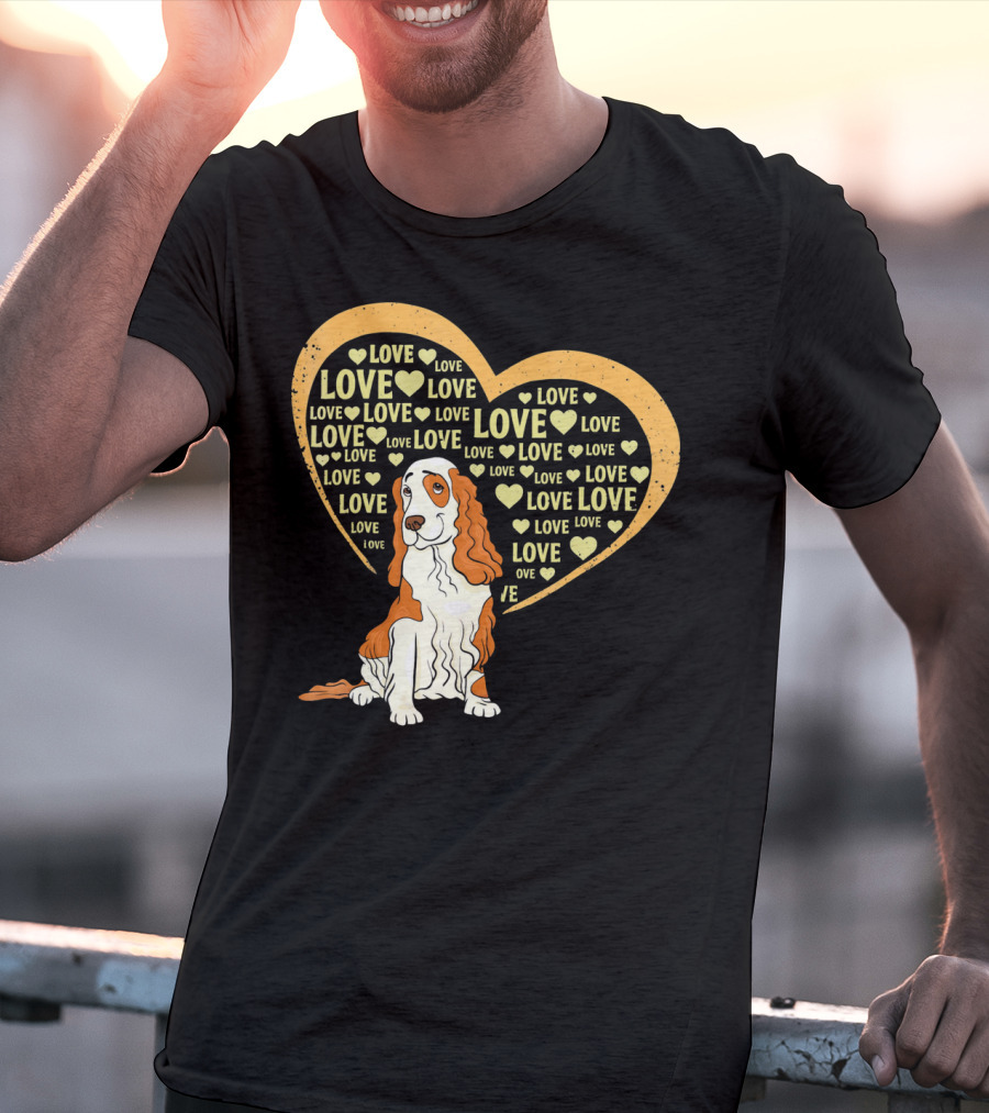 I Love Cocker Spaniel Dog Heart Love T-Shirt