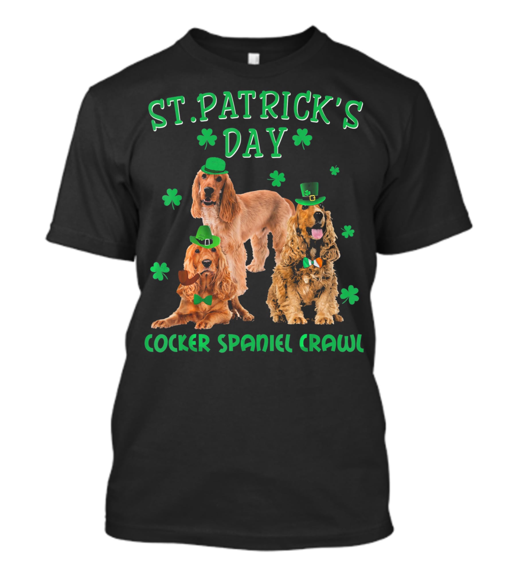 St. Patrick's Day Cocker Spaniel Crawl T-Shirt