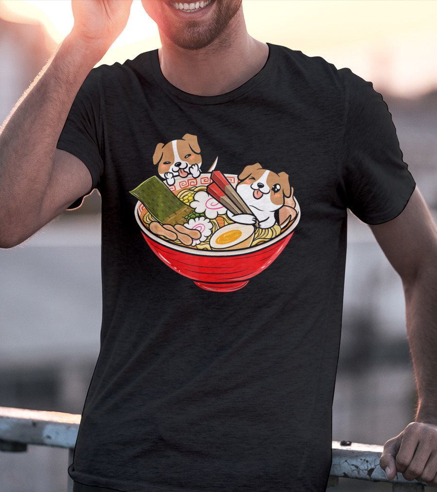Jack Russell Terrier In Japanese Ramen Kawaii T-Shirt