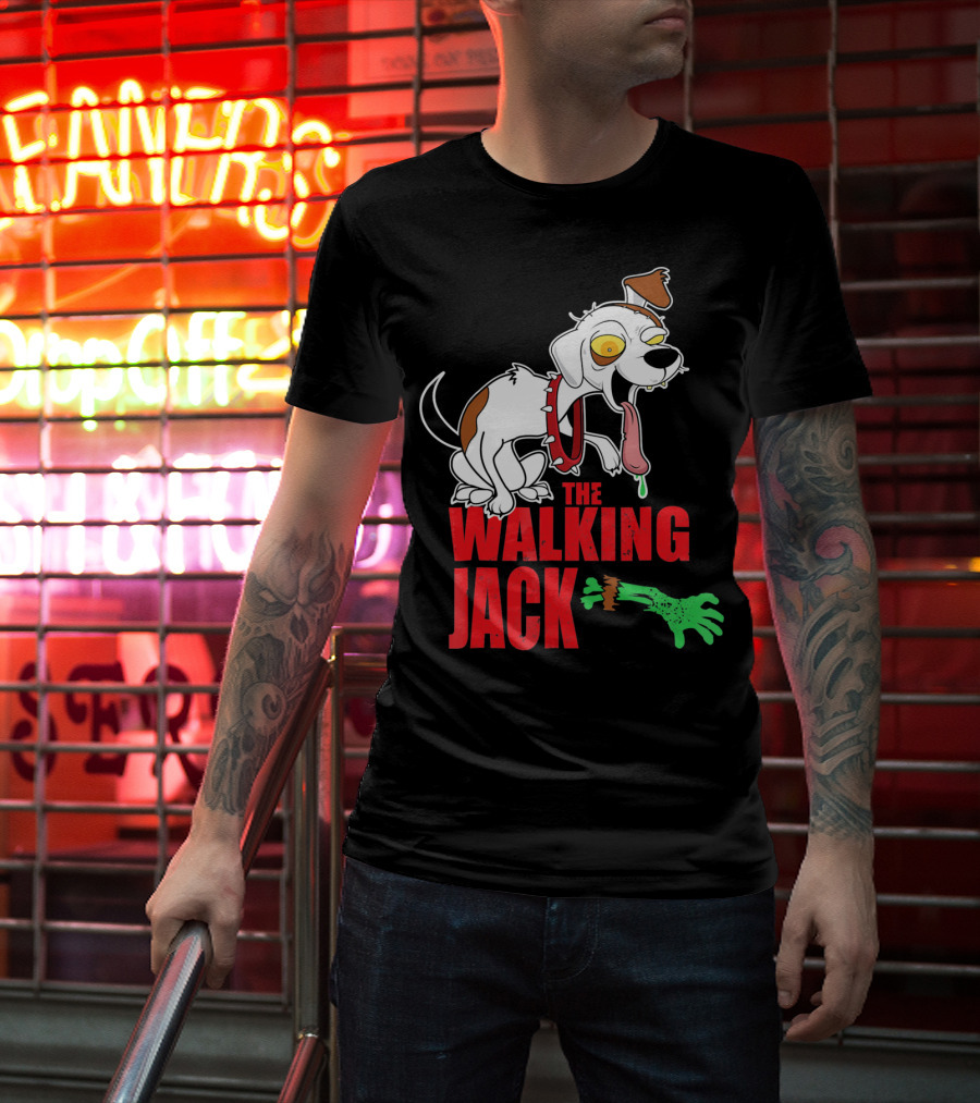 The Walking Jack Russell Terrier Zombie Hall T-Shirt