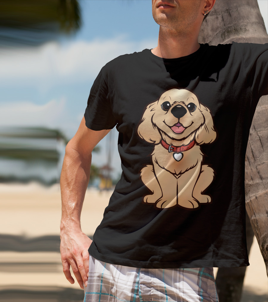 Cockapoo Retriever Cocker Dog Cartoon T-Shirt