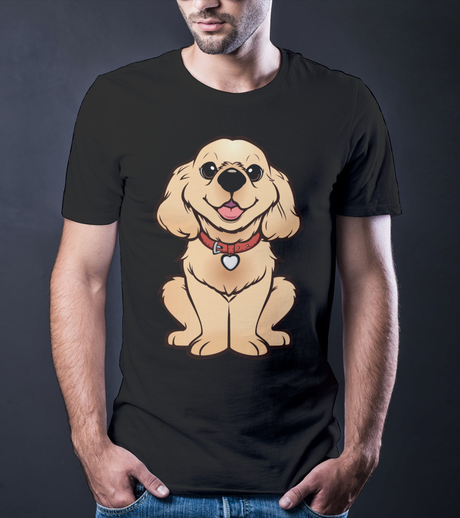 Cockapoo Retriever Cocker Dog Cartoon T-Shirt