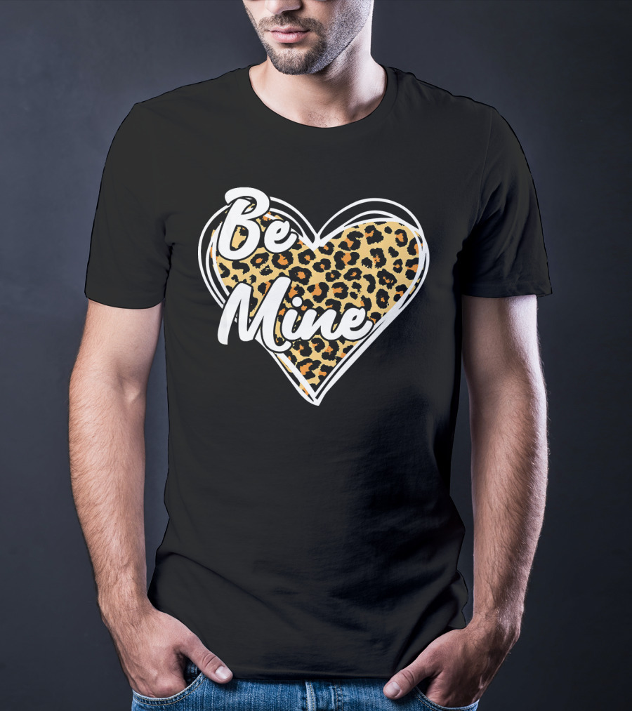 Be Mine Leopard Heart T-Shirt