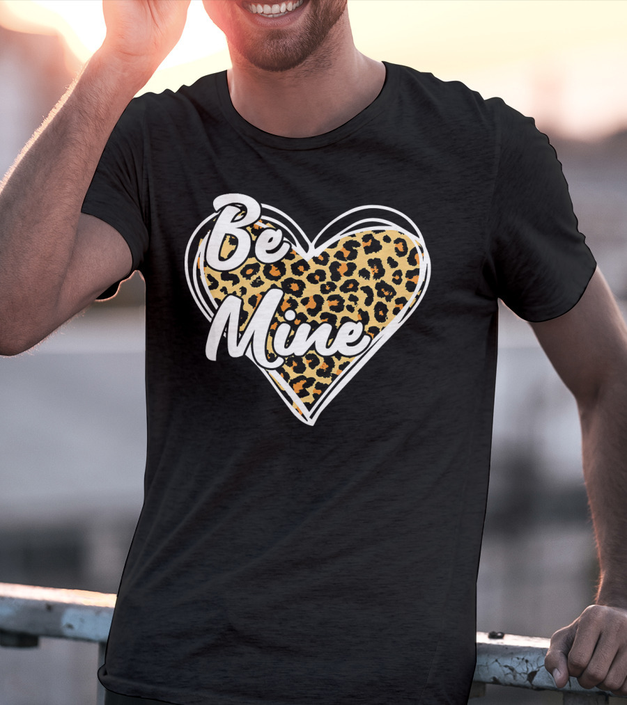 Be Mine Leopard Heart T-Shirt