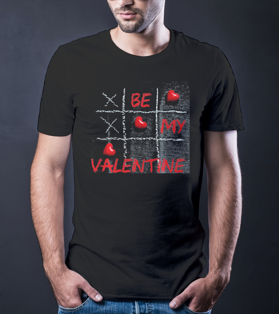 Be My Valentine Tic Tac Toe Hearts T-Shirt