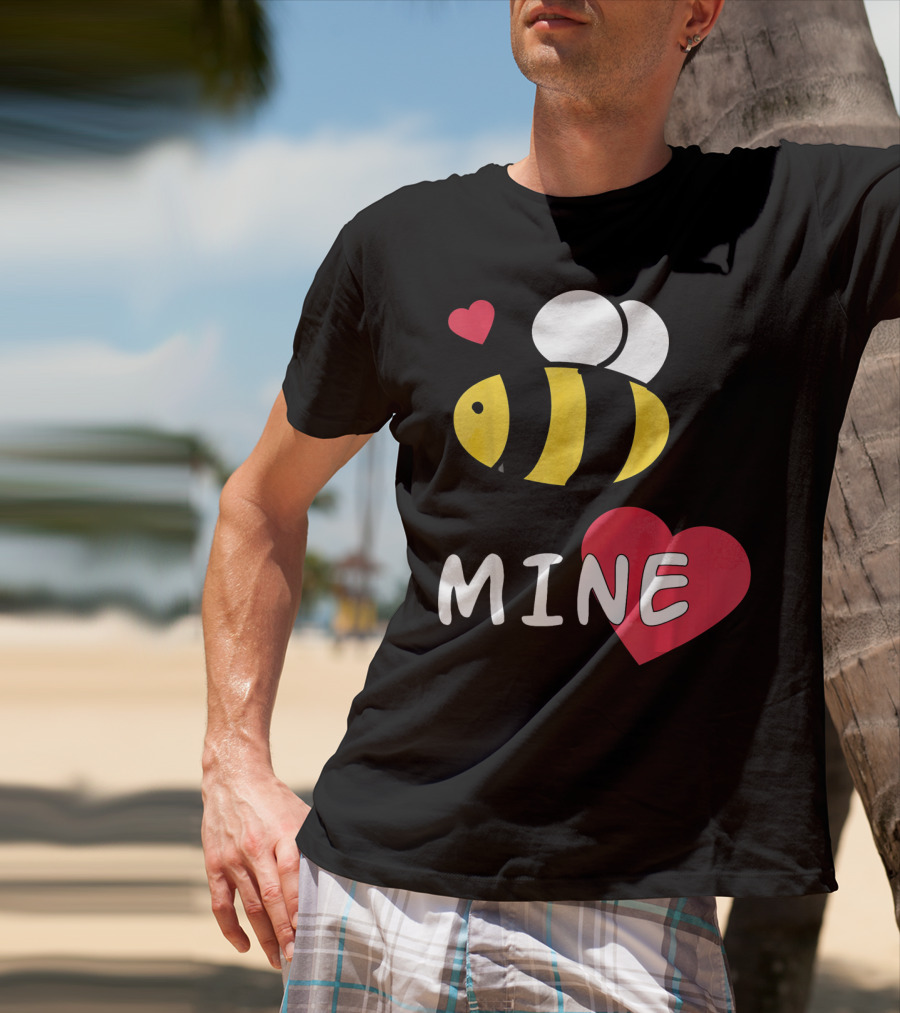 Bee Mine Valentine's Day Puns With Hearts T-Shirt