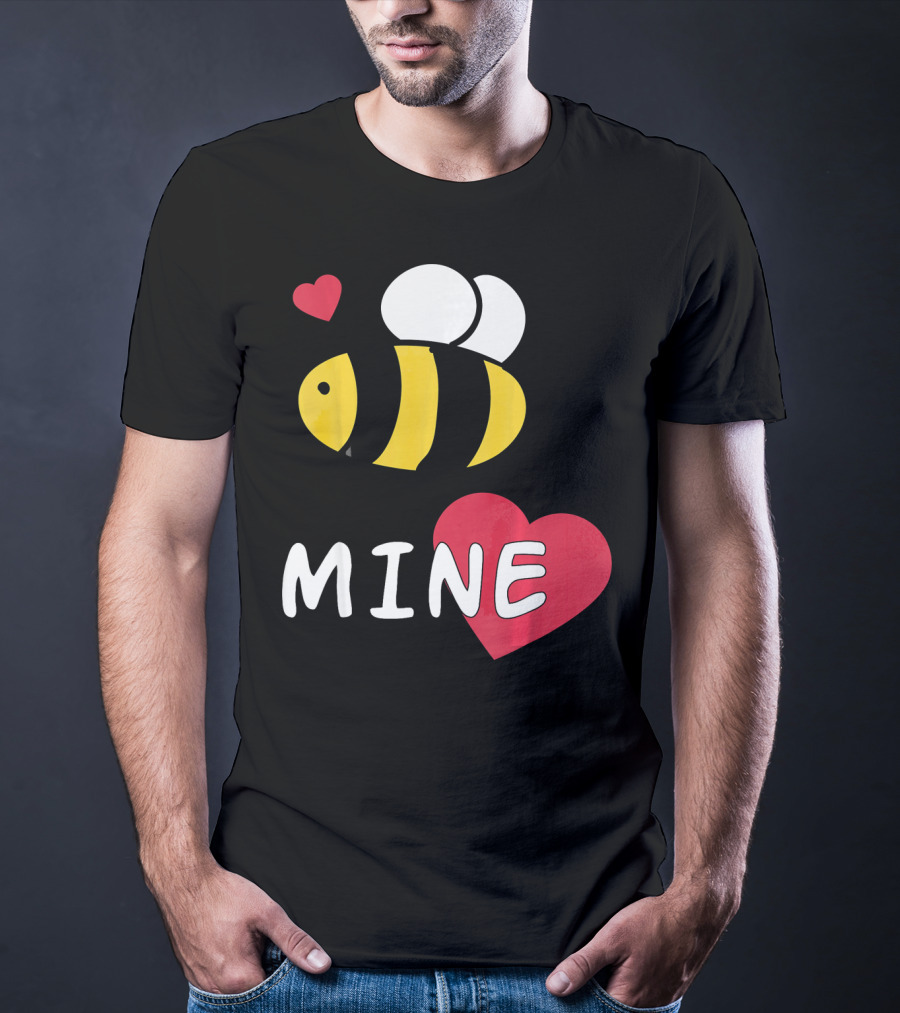 Bee Mine Valentine's Day Puns With Hearts T-Shirt