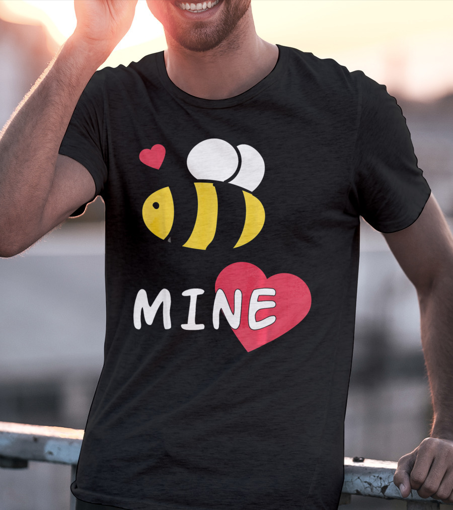 Bee Mine Valentine's Day Puns With Hearts T-Shirt
