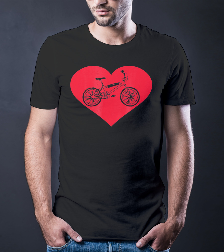 Bicycle In Red Heart Valentine T-Shirt
