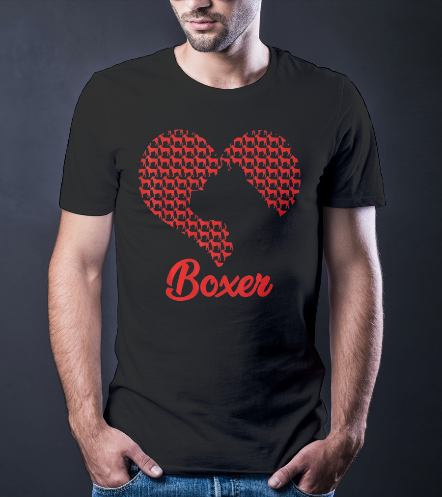 Boxer Heart Valentine Love Boxer T-Shirt